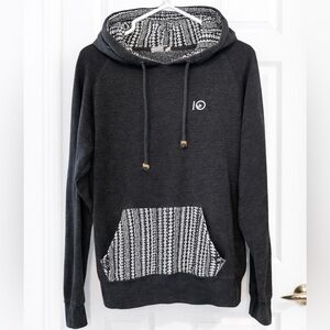 🌿 Tentree Grey Boho Accent Hoodie – Size Small 🤍